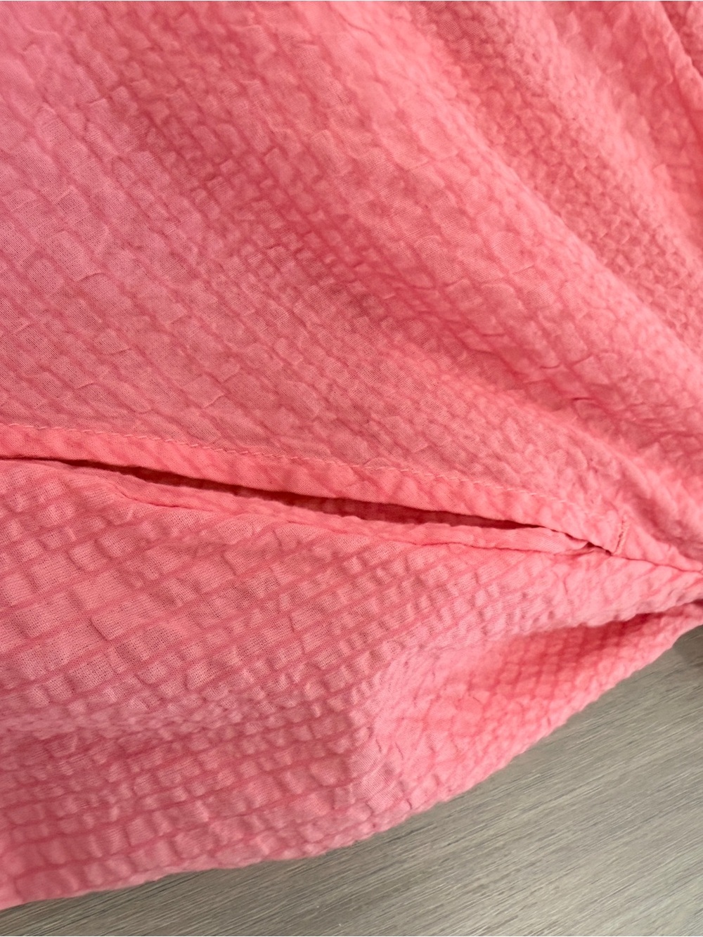 Brooks Brother Cotton Smocked Waist Cap-Sleeve Shirt Dress - Picture 5 of 7